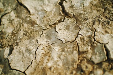 Arid cracked mud abstract texture with natural brown tones and dry earth. Concept Desert Landscape, Textured Surface, Earth Tones, Arid Terrain, Natural Patterns