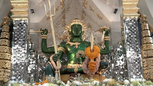 Indra Hindu god statue, Phra Indra Shrine, Sakka god