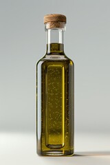 Small Bottle of Olive Oil on White Background Generative AI