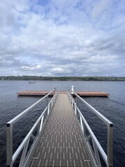 River Bend Bliss: Serene Small Boat Dock Scenery