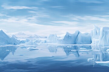 Fototapeta na wymiar Arctic Glacier Ice Gradients: Capture the Chill - Photography Exhibition Banner