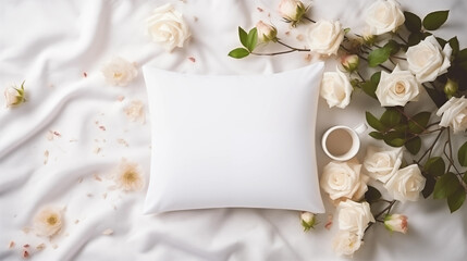 empty  Decorative pillowcases background for mothers day, wedding 