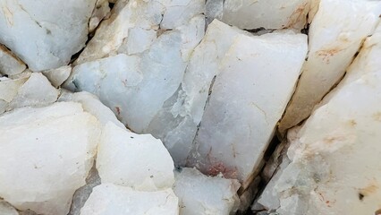Zoomed in to White rock and stone and marble