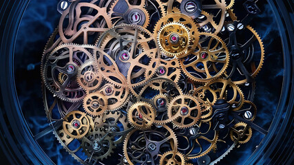 An intricate and mesmerizing gear machinery