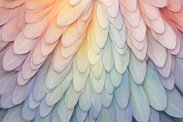 Ethereal Fairy Wing Gradients Art Print - Gossamer Wing Pattern Delight