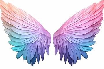 Ethereal Fairy Wing Gradients Decorative Poster - Gradient Wing Artistry