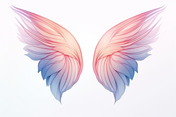 Fototapeta na wymiar Ethereal Fairy Wing Gradients Minimal Poster - Elegant Wing Mix Magic