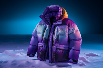 Arctic Aurora Frostbite Gear: Icy Gradients for Cold Climate Branding.