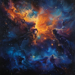 Fototapeta premium Nebulous Realms Exploring the Mysteries of the Universe
