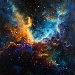 Fototapeta premium Nebulous Realms Exploring the Mysteries of the Universe