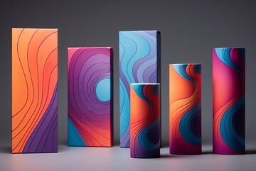 Optical Illusion Spiral Gradients: Intriguing Package Design in Vibrant Colors
