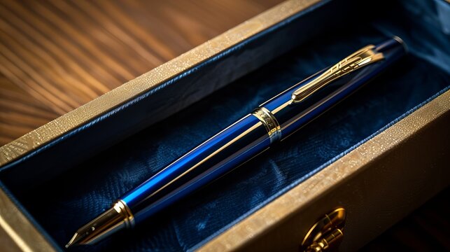 ballpoint pen blue in a case a perfect gift