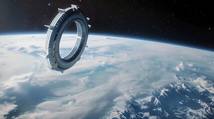 High-Altitude Space Ring Circling Earth