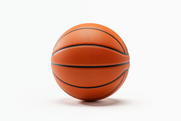 Fototapeta premium Basketball ball on white background. Basketball related topics. Basketball game. Basketball league. NBA. Image for graphic designer.