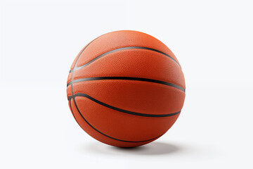 Basketball ball on white background. Basketball related topics. Basketball game. Basketball league. NBA. Image for graphic designer.