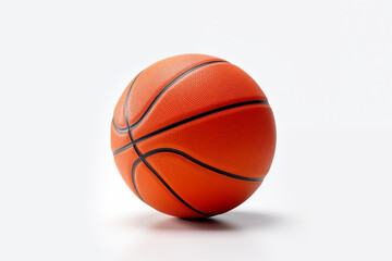 Basketball ball on white background. Basketball related topics. Basketball game. Basketball league. NBA. Image for graphic designer.