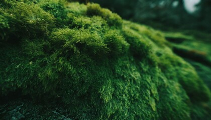 Fototapeta na wymiar wet green moss close up sea moss texture green fluffy fur consept green background