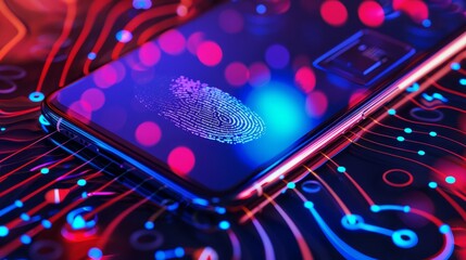 Digital Fingerprint Verification, Smartphone Technology, Secure Access