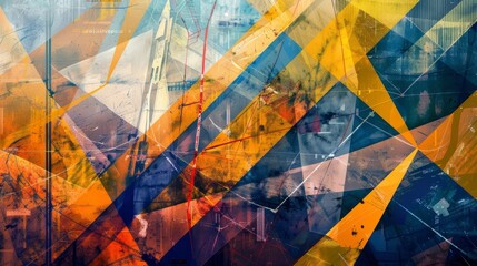 Vibrant Abstract Art of Industrial Oil Refineries