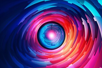 Fototapeta premium Time-Warped Vortex Gradients AI-Powered Gadget Ad Banner Explosion in Digital Universe