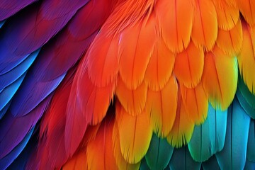 Vibrant Parrot Feather Gradients - Birdwatching Guide Brochure