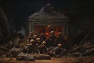 Painting art man anthropology.