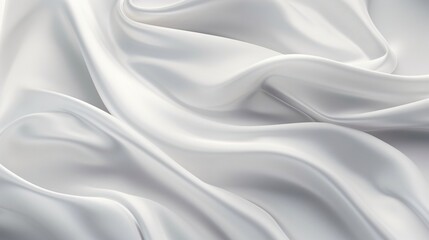 Smooth elegant white silk or satin texture background - obrazy, fototapety, plakaty