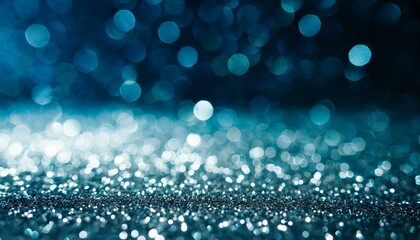 abstract glitter black silver blue lights background de focused