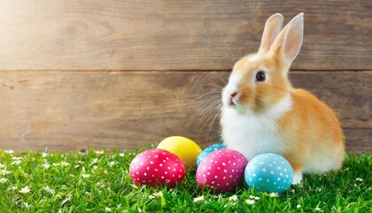 easter bunny decorated egg adorable rabbit spring sale promotion event banner header