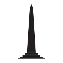 Obelisk in cartoon, doodle style . Image for t-shirt, web, mobile apps and ui. Isolated 2d vector illustration in logo, icon, sketch style, Eps 10, black and white. AI Generative