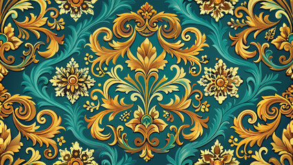 vintage background, classic pattern, illustration, seamless, vector