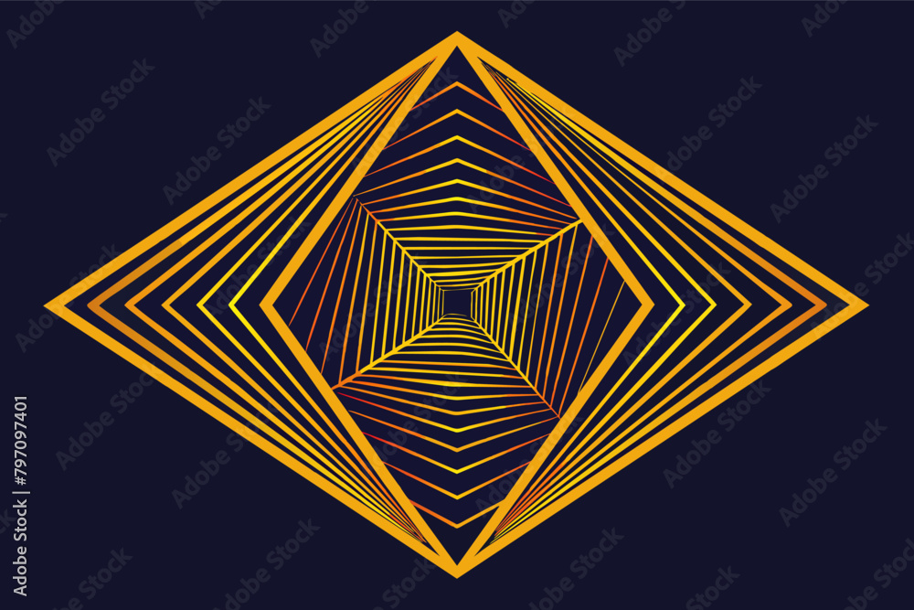 Poster flow of lines that morph into a recognizable symbol.