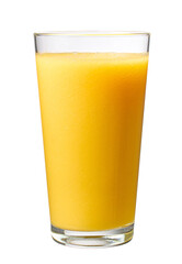 glass of yellow smoothie