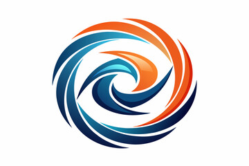 logo with a swirling vortex of lines and shapes, evoking a sense of movement and innovation.