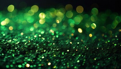 wallpaper phone shining glitter new year and christmas festive background gold and green glitter macro background with shining bokeh on a black background shining texture