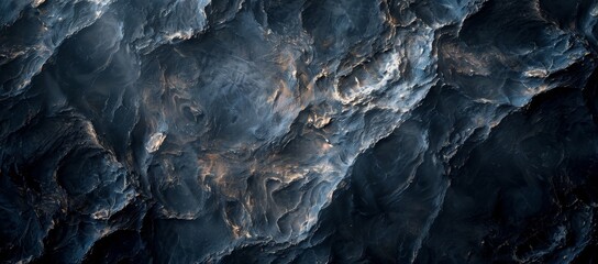 Abstract Aerial View of a Rugged Landscape