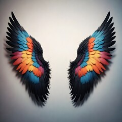 Obraz premium Beautiful Angel Wings Backdrop Digital Art Graphic Artwork Photography Background Design