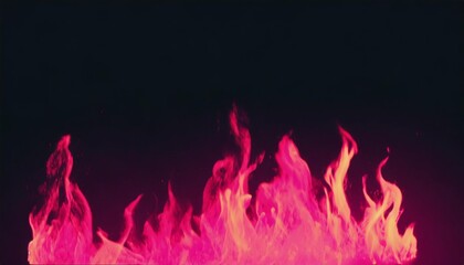 cartoon pink fire transitions on a black screen generative ai