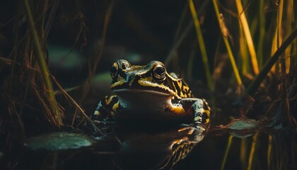 the northern leopard frog lithobates pipiens in the swamp