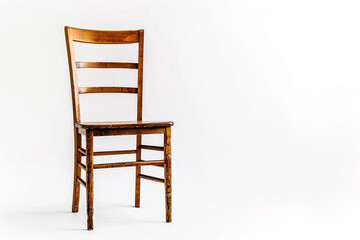 An elegant ladderback chair on a white background.