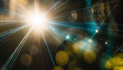 abstract image of lighting flare abstract sun burst with digital lens flare background