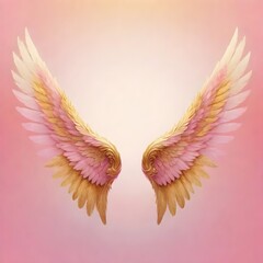 Obraz premium Beautiful Angel Wings Backdrop Digital Art Graphic Artwork Photography Background Design