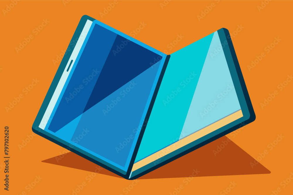Poster A foldable tablet that unfolds into a widescreen, high-definition display