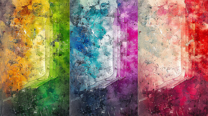 collection of colorful vintage backgrounds