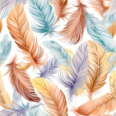 seamless pattern with feathers