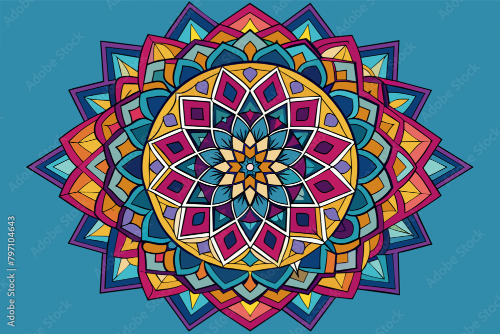 Fototapete Geometric patterns inspired by data visualization