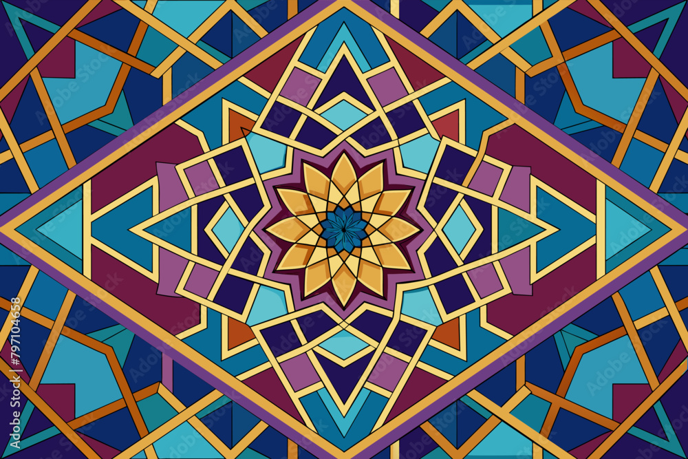 Leinwandbilder geometric patterns inspired by data visualization