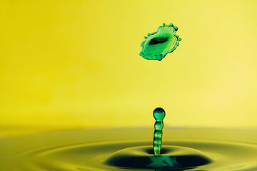 water drop on green