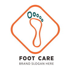 foot care podiatri logo with simple design premium quality