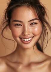 Fototapeta premium South East Asian woman happy smile skin.